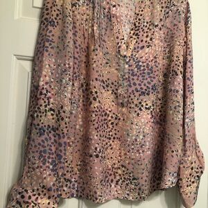 Zac & Rachel Pink and Blue Patterned Blouse